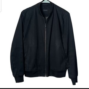 COS Men’s Bomber Jacket Full Zip Pockets Black Size Medium